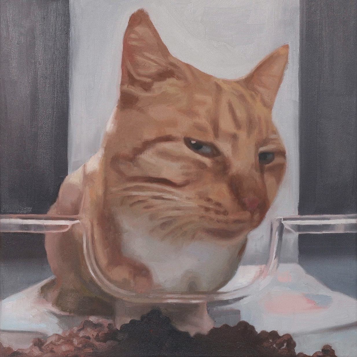 Dipinti: "Suspicioso" Ölbild 40x40cm – Usato da Zürich venduto da laranageli 1