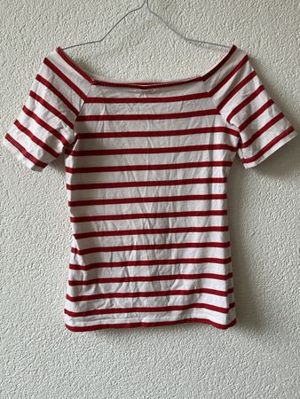 rot und weiss gestreiftes Top xs