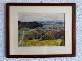 Farbkreide Bramberg 1963 20.9 x 27.8 cm used
