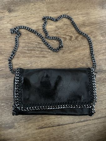 Schwarze Ledertasche / Clutch – Made in Italy 🖤