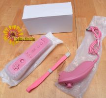 Wii Controller Pink mit Nunchuk (NEU)