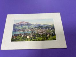 Luzern und der Pilatus, alte Karte, ungelaufen