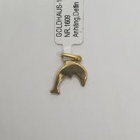Echt 18K Gold - Delfin Anhänger