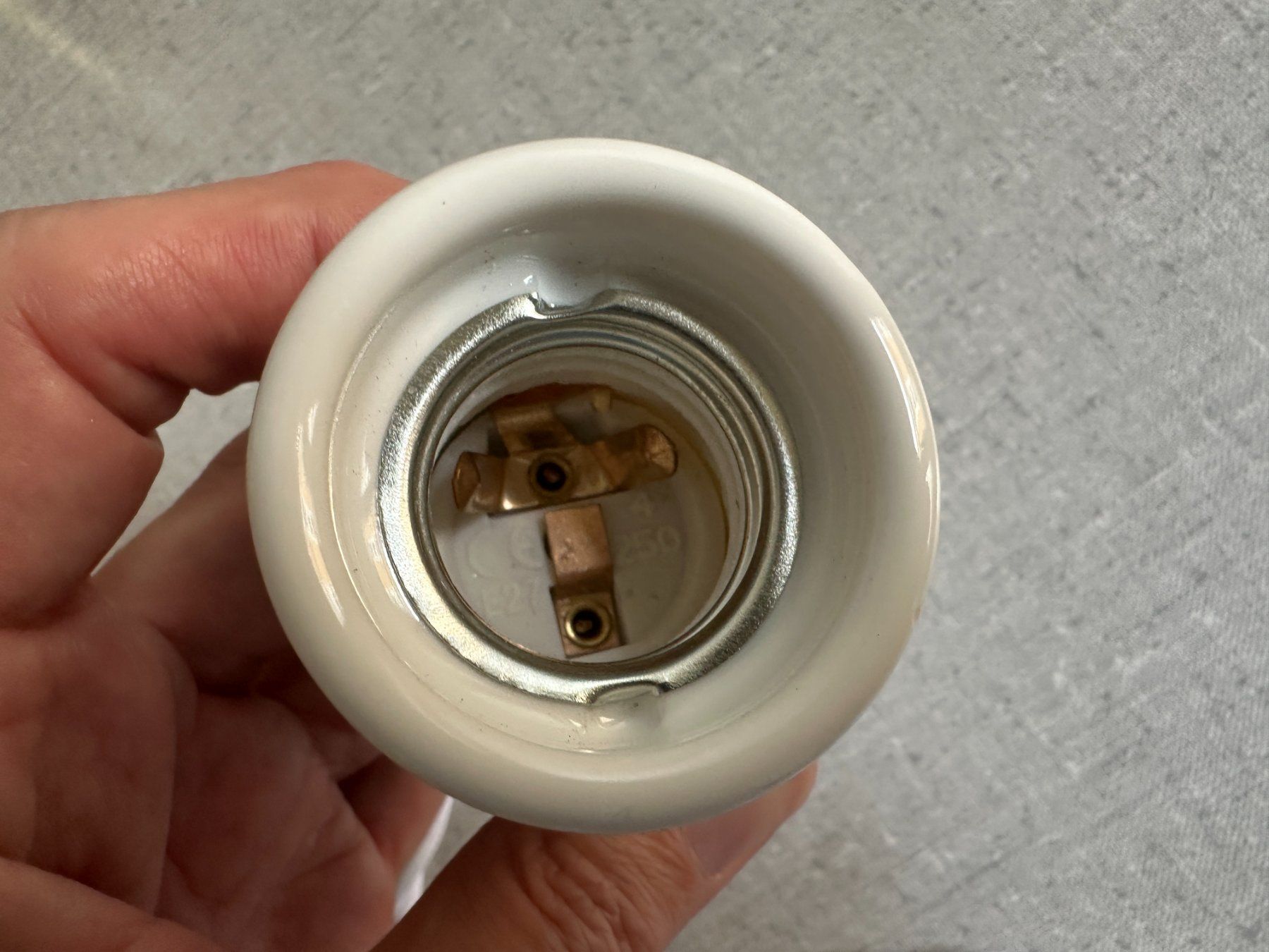 Lampadari & plafoniere: Porzellan-Deckenleuchte-Set E27 mit 5m Textilkabel – Usato da Lausanne venduto da brixton 6