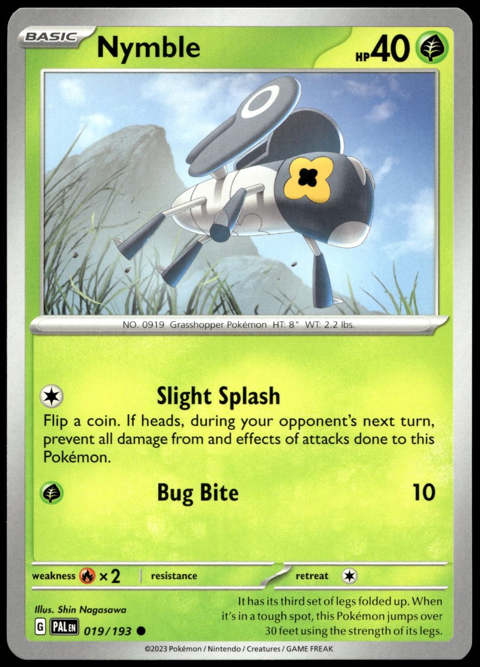 Pokémon Carte collezionabili: Pokémon Nymble 019/193 EN SV02: Paldea Evolved – Usato da Le Mouret venduto da PokemonCards_CH