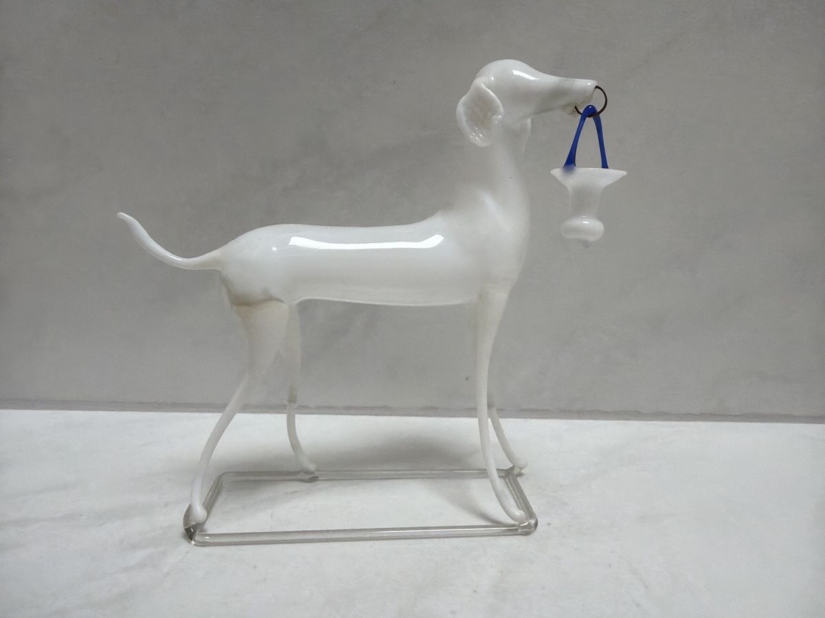 Statuette: Lauscha Windhund aus Glas. – Usato da Biberist venduto da Momo33