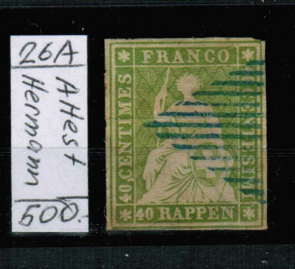 Tous les timbres: Strubel 26A - Attest Hermann – D'occasion à Bern par peri02