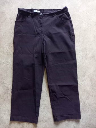Yessica Stretch-Hose braun Gr. 42, bequem & leicht