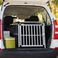 Hundetransportbox TUKSO aus Aluminium - 90x65cm (Gr. L)