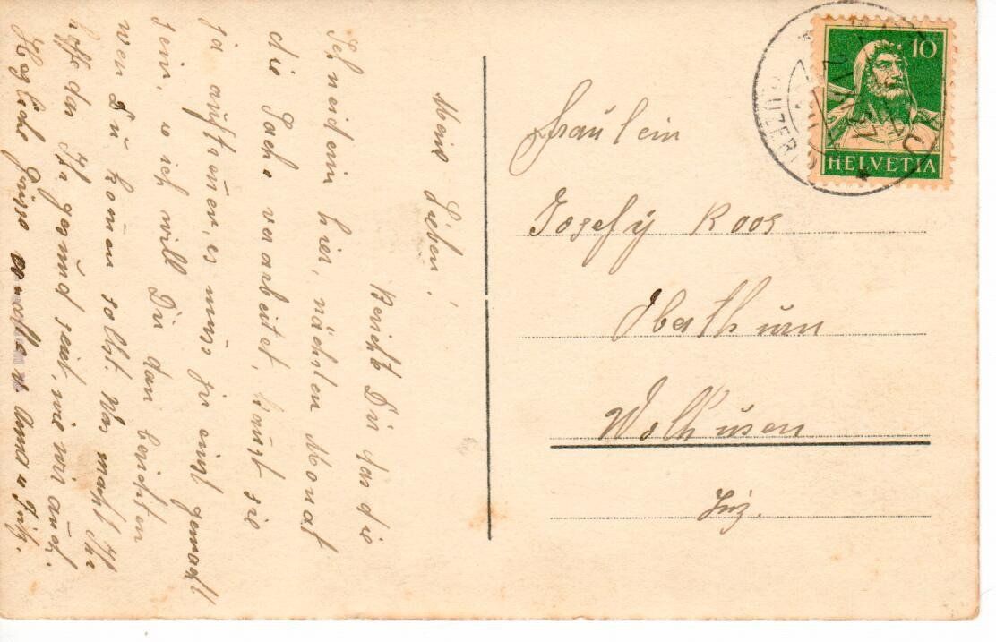 Cartoline postali: Gettnau  1927 – Usato da Wolhusen venduto da Curver9 1