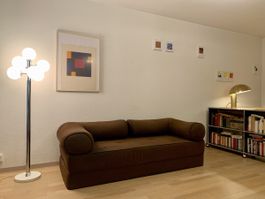 Vintage Design kord Sofa / Daybed / Gästebed 1970er