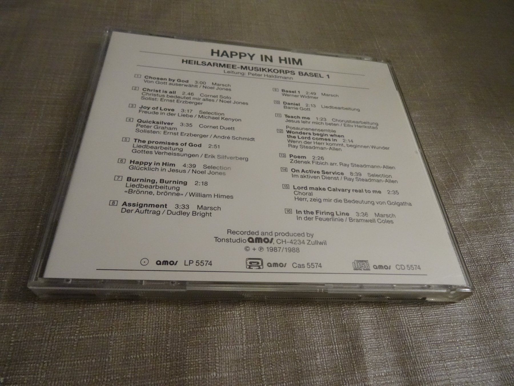 CD: CD: Happy in Him - Heilsarmee-Musikkorps Basel 1 – Usato da Olten venduto da Disc-Ausverkauf 1