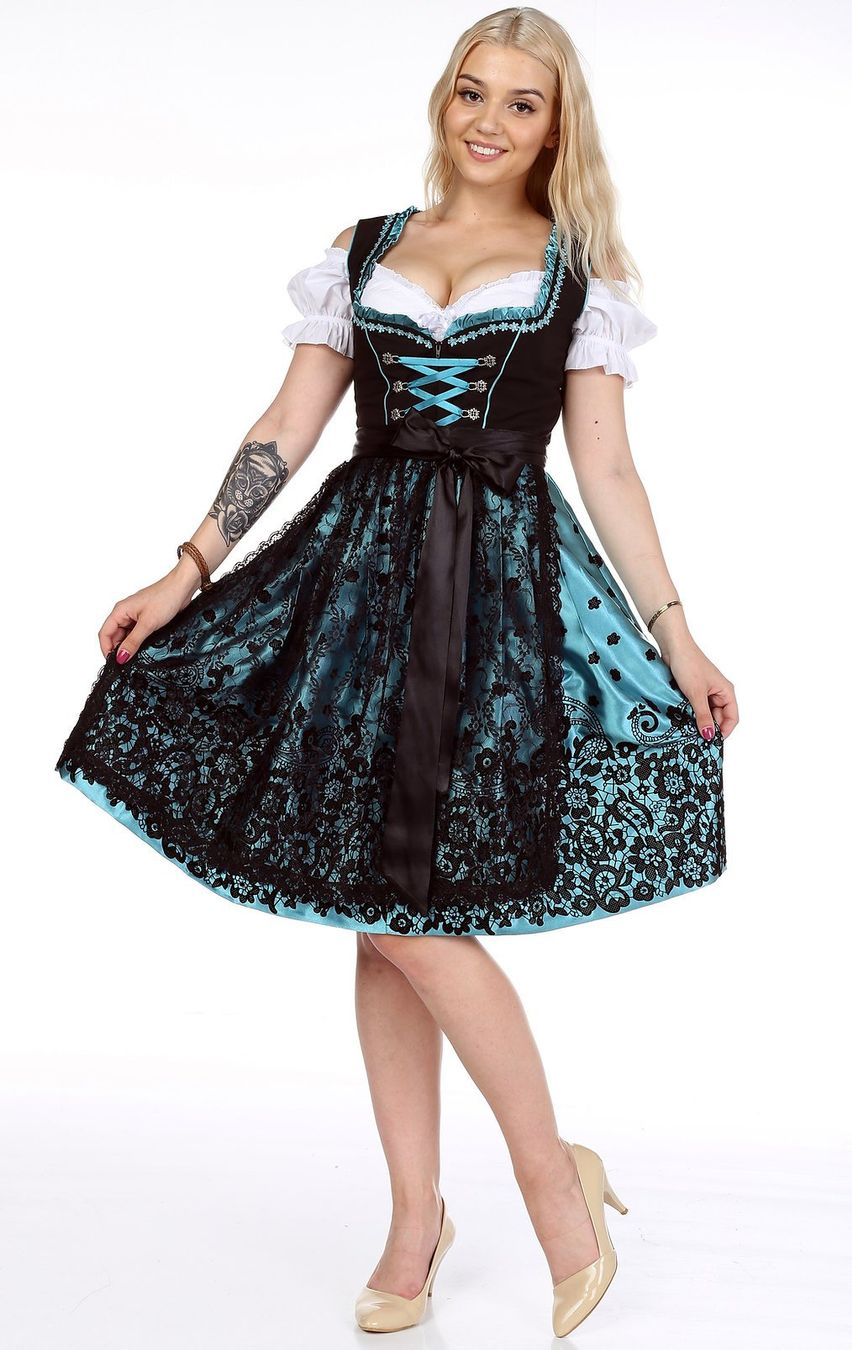 Costumi: Edles Midi Dirndl – Nuovo e nell'imballaggio originale da Malters venduto da chaufhuesli