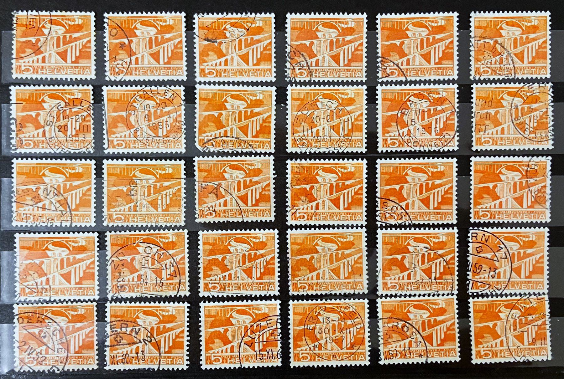 Alle Briefmarken: TECHNIK + LANDSCHAFT ZNr 298 ⦿ – Gebraucht aus Oberwil BL von SALOB