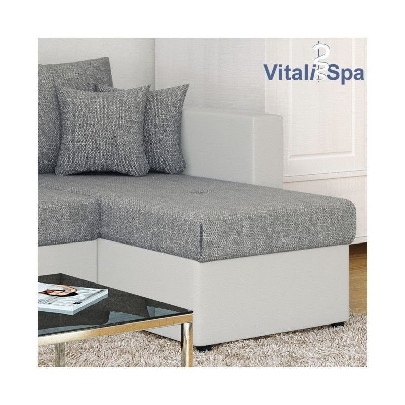 Divani: Ecksofa mit Schlaffunktion - Weiss/Grau - Schlafsofa - Sofa – Nuovo e nell'imballaggio originale da Wallenwil venduto da toesstal-vertrieb 5