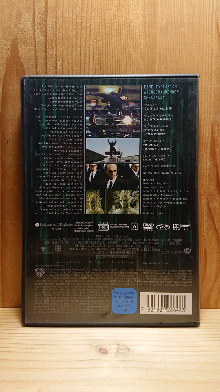Alle DVDs: MATRIX 1 bis 3 auf DVD – Gebraucht aus Wilderswil von Exebub 5