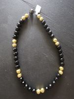 Onyx mit Lava gold galvanisiert