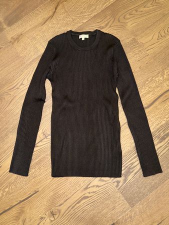 Leichter Baumwollpullover, schwarz, L - Neu!
