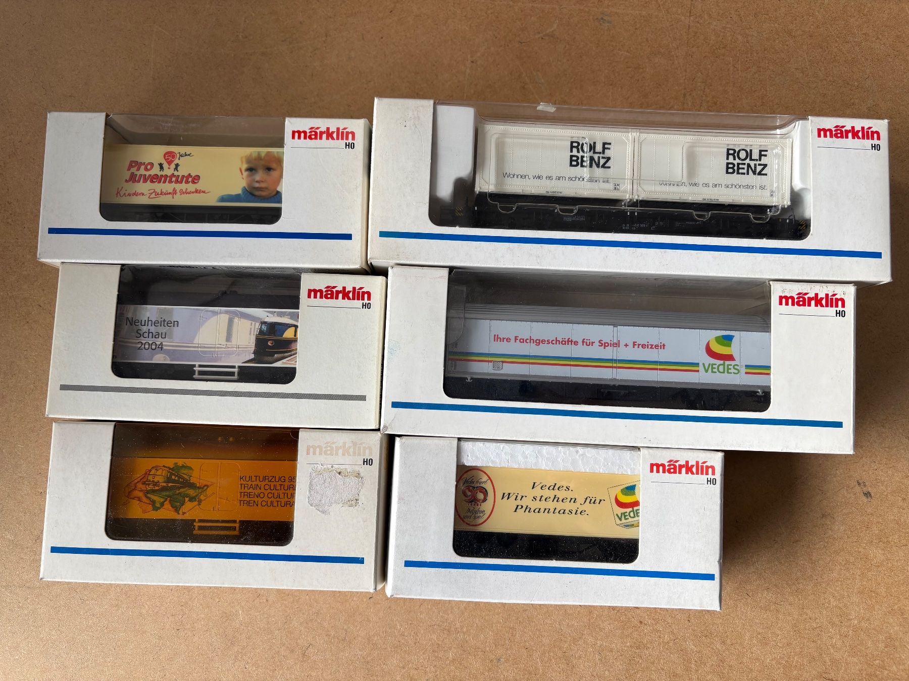 Märklin Modellini di ferrovie: 6x Marklin Guterwagen – Nuovo e nell'imballaggio originale da Hauterive NE venduto da eriamch
