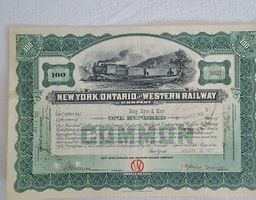 Aktie New York Ontario Western Railway Company