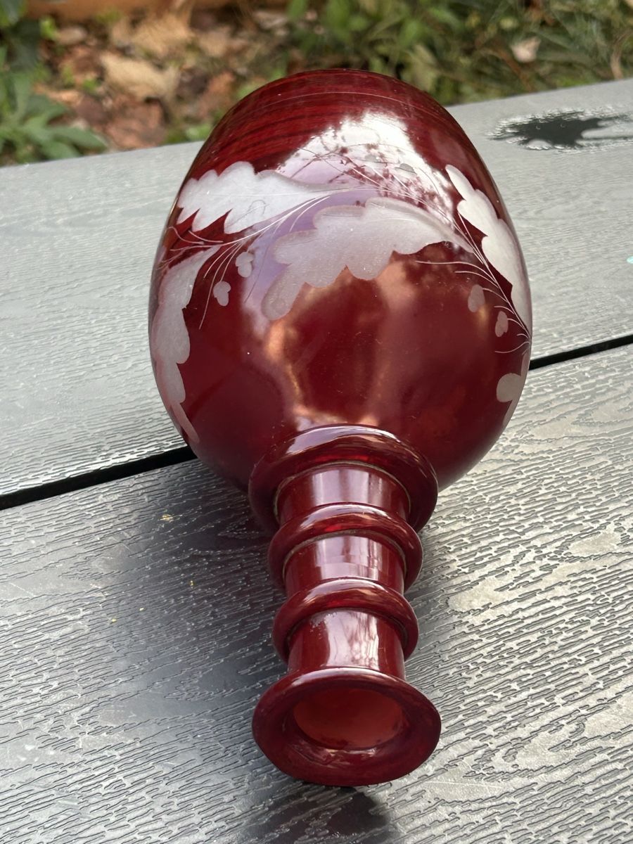 Caraffe: Wunderschönes Dekanterantik Rubinglas -Egermann – Usato da Losone venduto da del_yh97 6