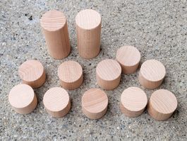 Bauklötzli Zylinderform Buchenholz Neuware Holzrugeli
