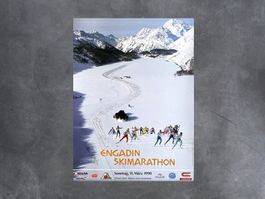 Plakat Engadin Skimarathon, 1990