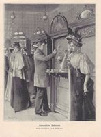 Holzstich 1895 - Kaffee, Automat, TOP!