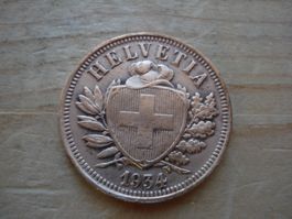 (M1) 2 Rappen 1934  VZ
