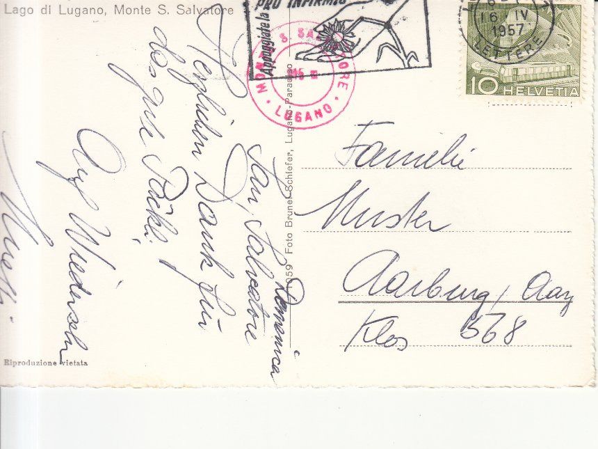 Cartoline postali: San Salvatore 1957 – Usato da Bürglen TG venduto da StampGraf 1
