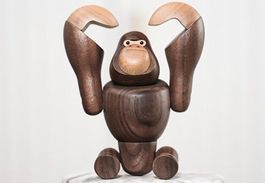 Gorilla Holz Deko Holzfigur - King Kong