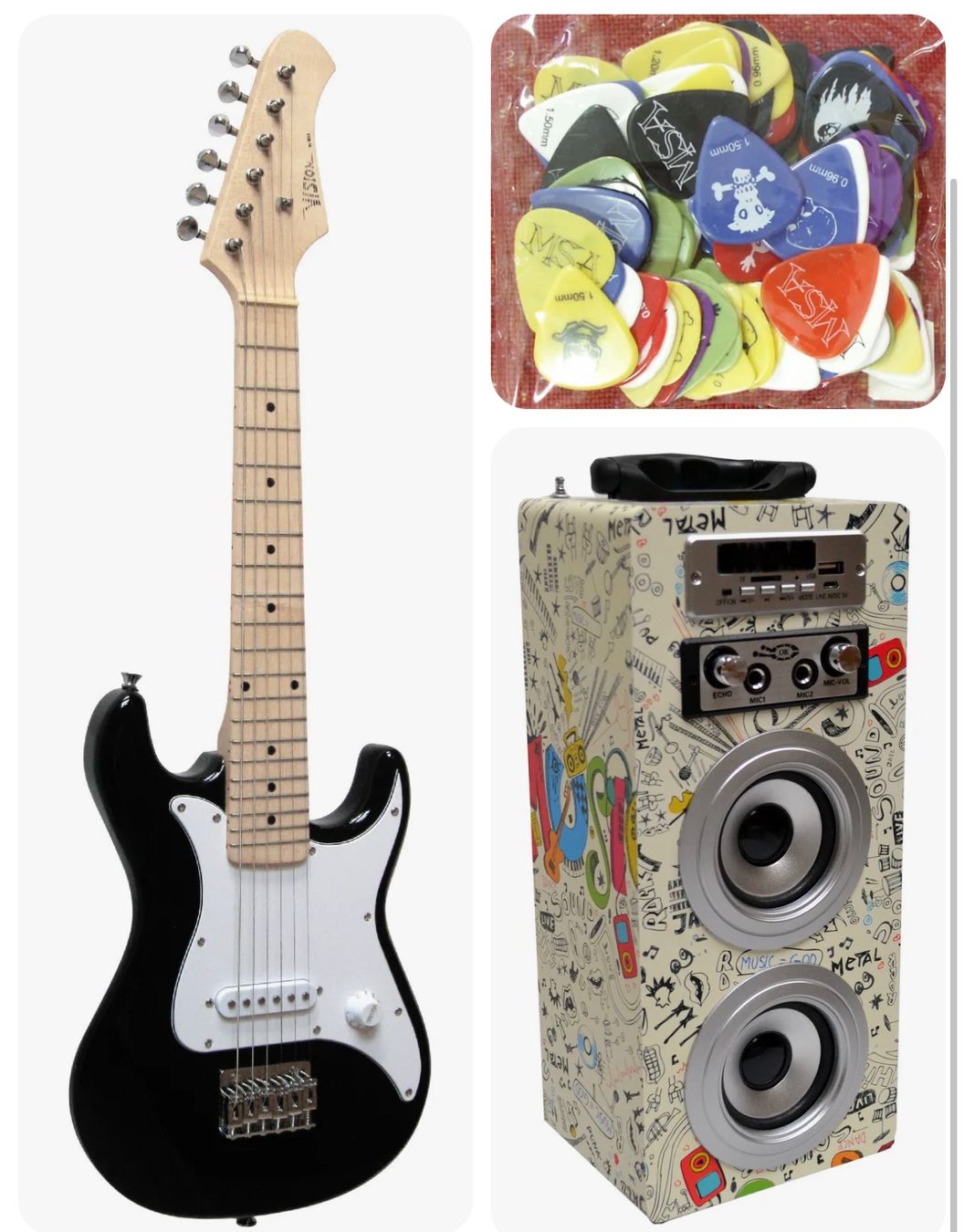 Musikinstrumente: + E-Gitarre Kinder ST-Set + 20Watt Verstärker  Bluetooth – Neu und originalverpackt aus Amriswil von JaJa-Express