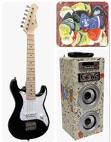 + E-Gitarre Kinder ST-Set + 20Watt Verstärker  Bluetooth