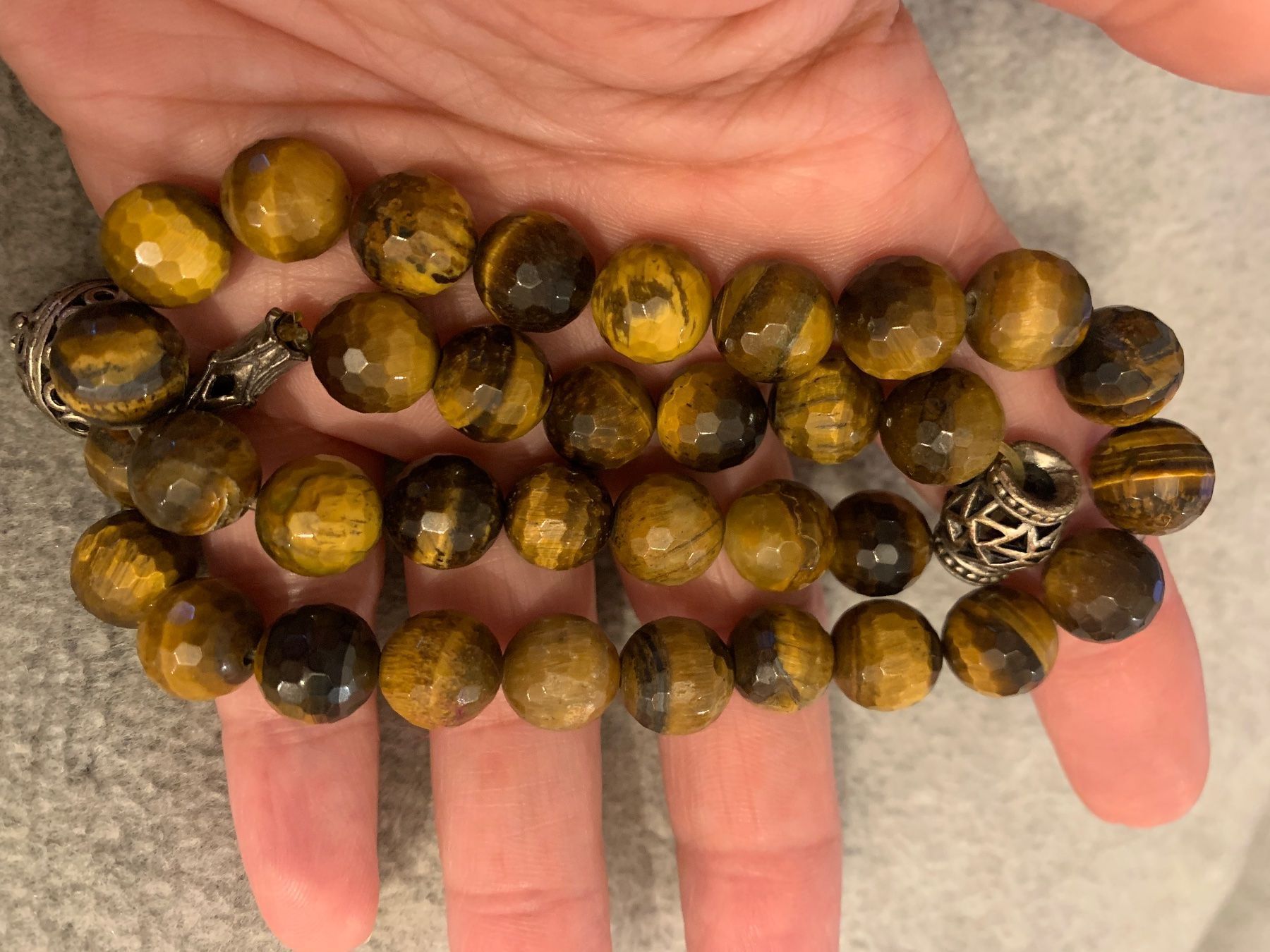 Bracciali & Braccialetti: Edelstein Armband, Tigeraugen, Versilbertverscluss – Usato da Nuerensdorf venduto da gokden1336 3