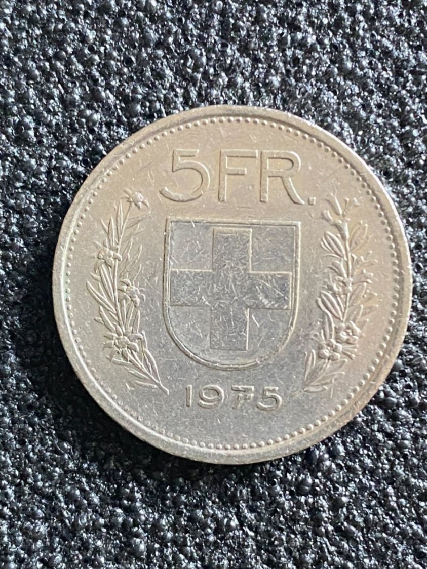Alle Münzen: 5 Franken 1975 – Gebraucht aus Hünenberg von Ecila