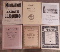 24 Notenhefte mit leichterer Kammermusik,  Violine u.a.....