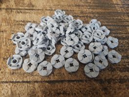 lego 4032 lot de 50 pièces Light Bluish Gray Plate, Round