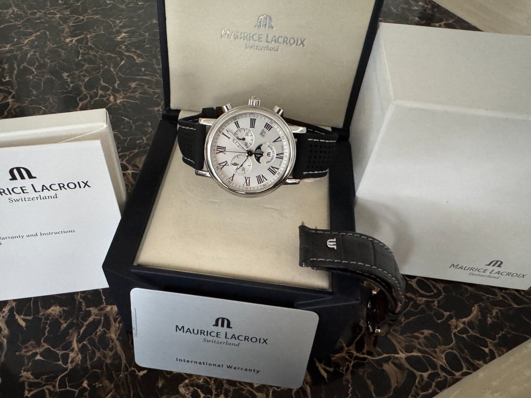 Maurice Lacroix Orologi: Maurice Lacroix Chronograph mit Mondphase – Usato da Regensdorf venduto da Oriol 8