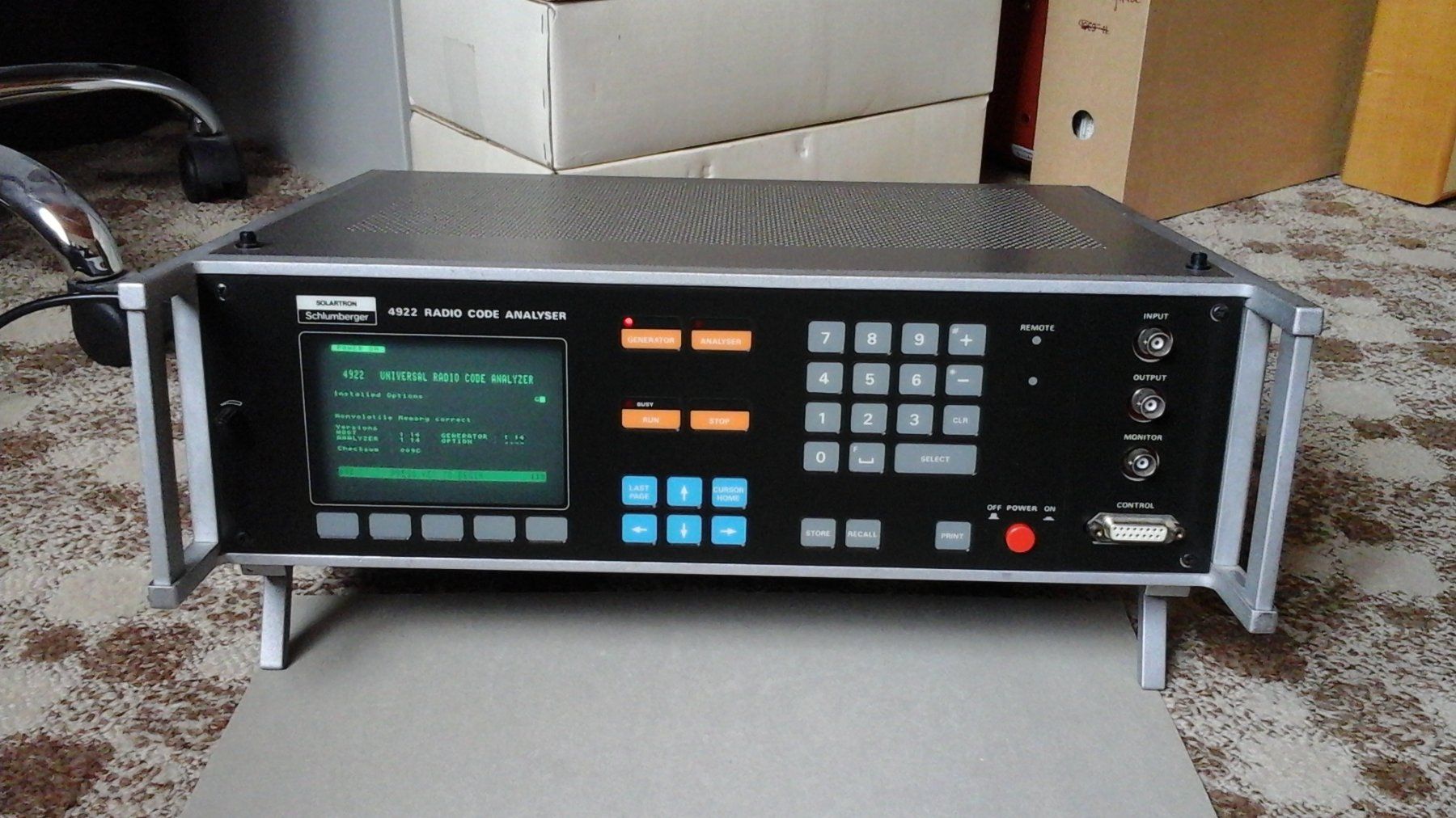 Funktechnik: Schlumberger SOLARTRON 4922 Code Analyser – Gebraucht aus Farnern von Radiovox