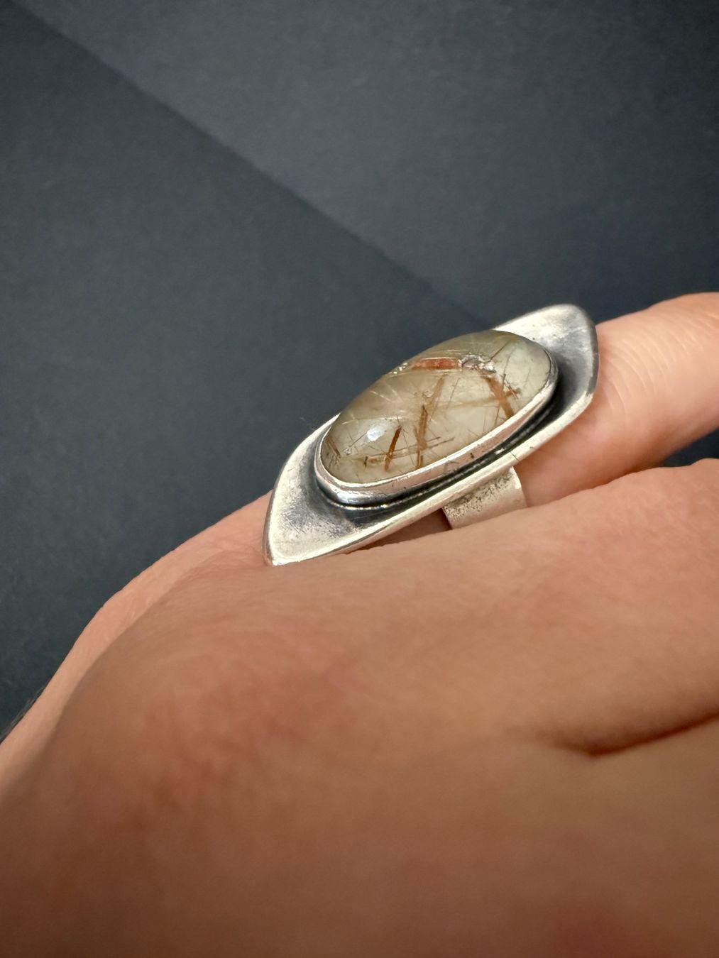 Ringe: Silber Ring mit Rutilquarz 925 – Gebraucht aus Spiegel b. Bern von Rogger72 1