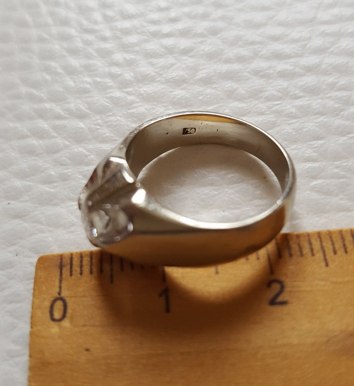 Anelli: 750 Weiss Gold Solitär Ring Mit Brillant – Usato da Wald ZH venduto da Dasilver 5