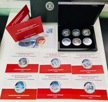 versilberte 6x Medaillen Patrouille Suisse🇨🇭 + Numisbrief