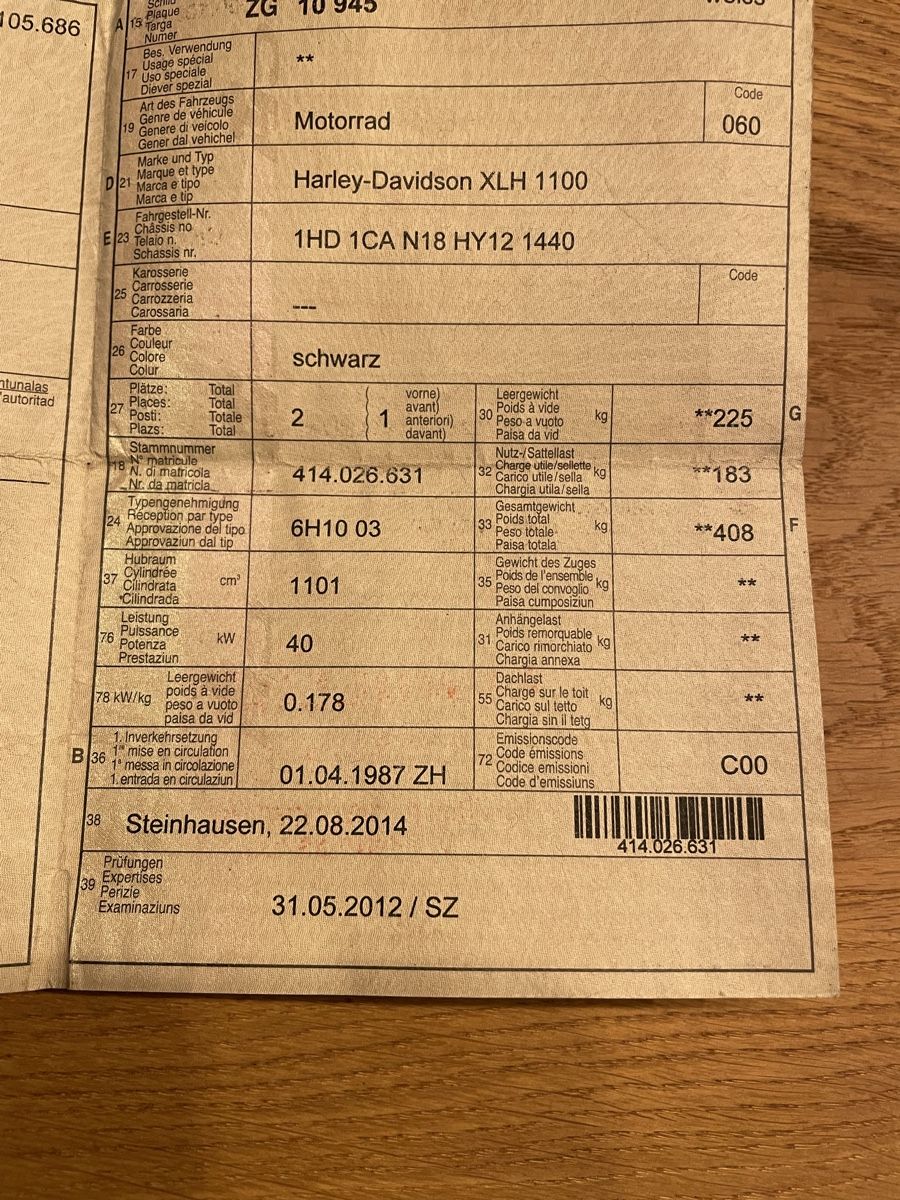 Harley-Davidson Chopper: Harley-Davidson XLH 1100  Jg. 87 – Usato da Safenwil venduto da bsa67 3