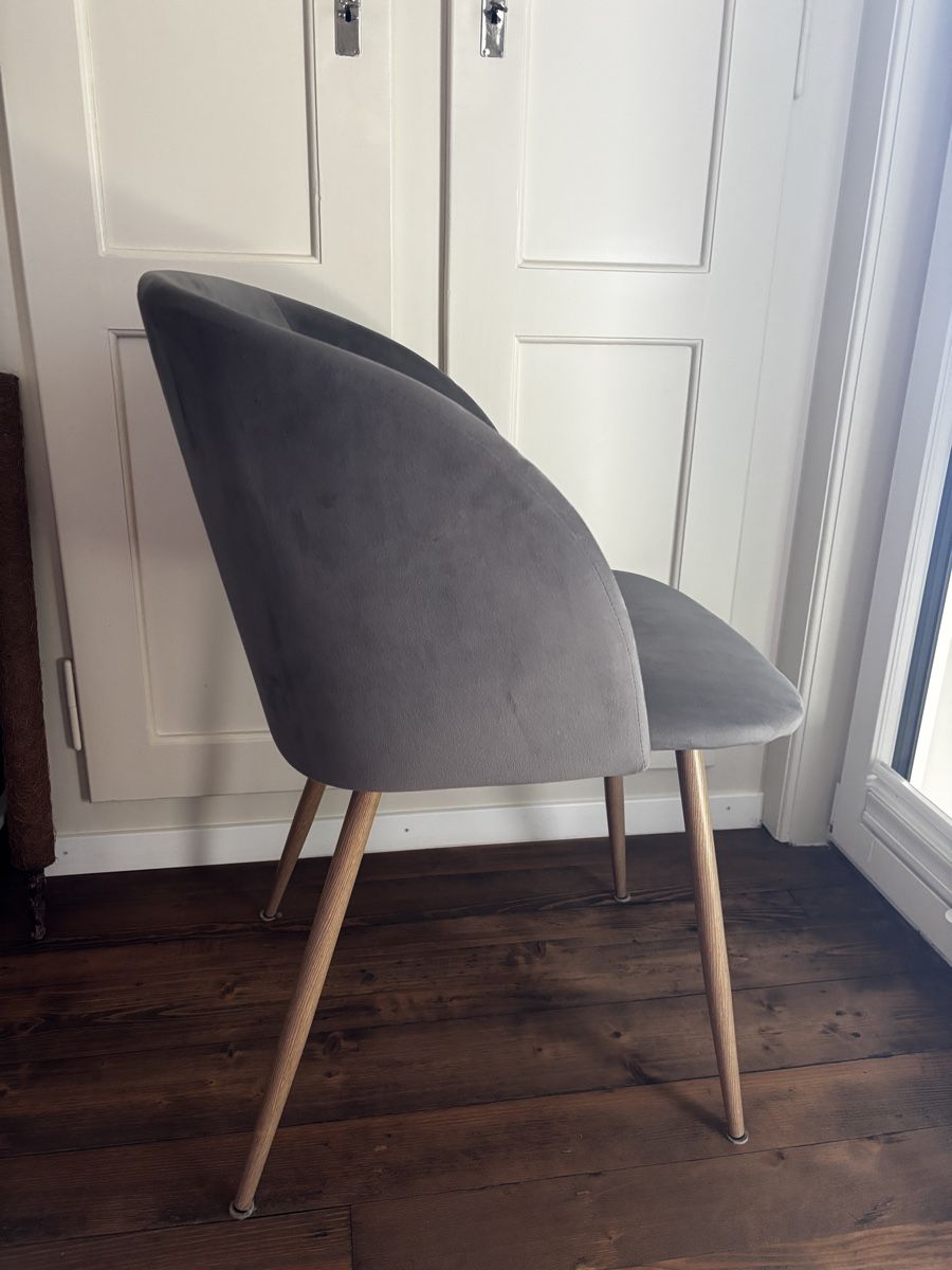 Livique Chaises: Stuhl Samt grau – D'occasion à Thun par Babindli 1
