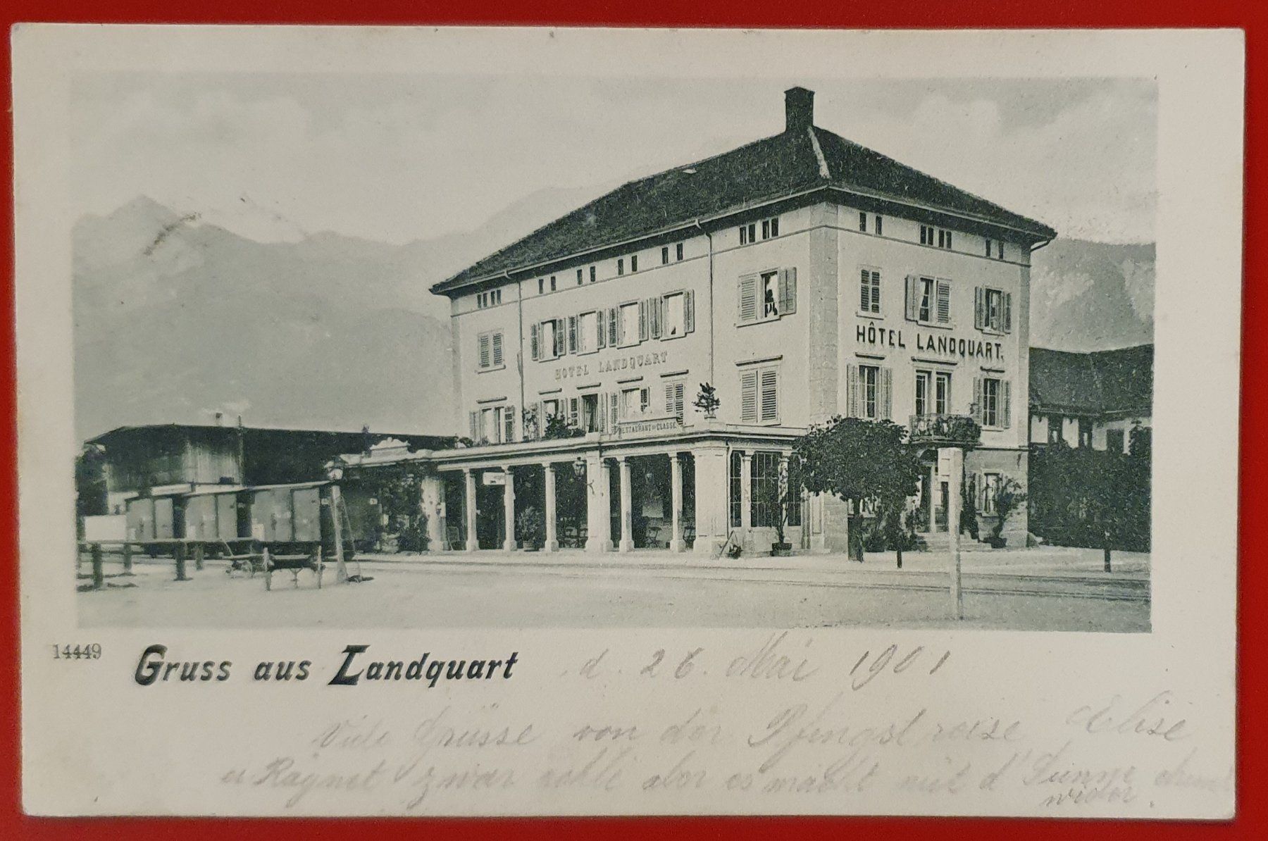 Cartoline postali: Gruss aus Landquart 1901 – Usato da Kreuzlingen venduto da Rschweiz1