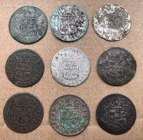 9 x 1 Batzen des Bistums Sitten – Prägeserie 1708-1722