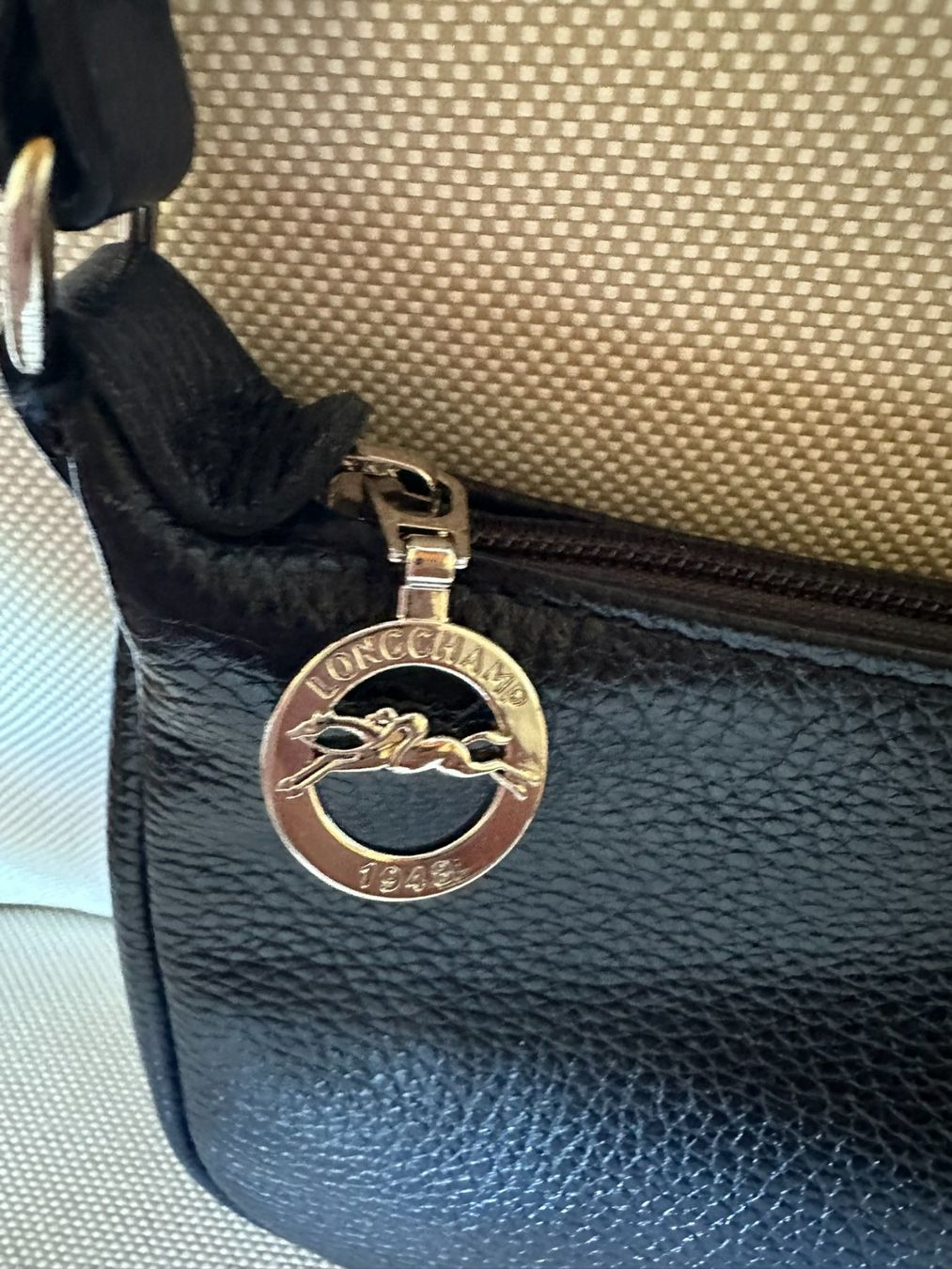 Longchamp Taschen für Damen: Longchamp sac baguette bleu nuit. – Gebraucht aus Bernex von euma1976 4