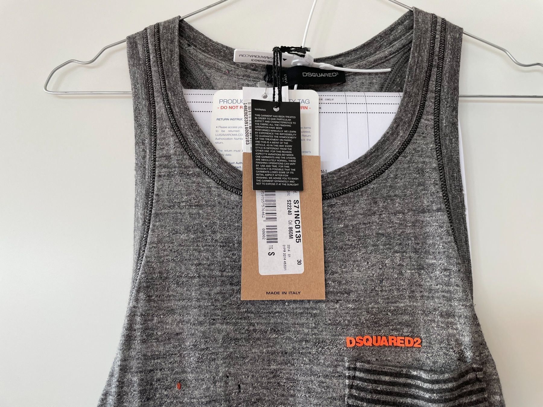 T-Shirts: 100% AUTHENTIC DSQUARED TANK-TOP SHIRT – Neu (gemäss Beschreibung) aus Basel von trend_shop_schweiz