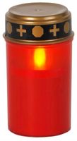 LED Grabkerze mit Dämmerungsautomatik 12 cm