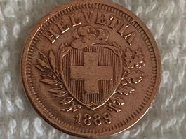 1 centime/Rappen 1889